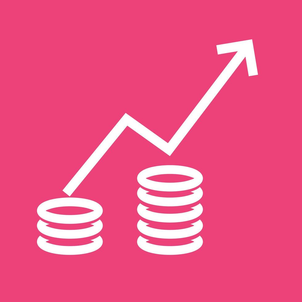 stigande ekonomi ii linje Färg bakgrund ikon vektor