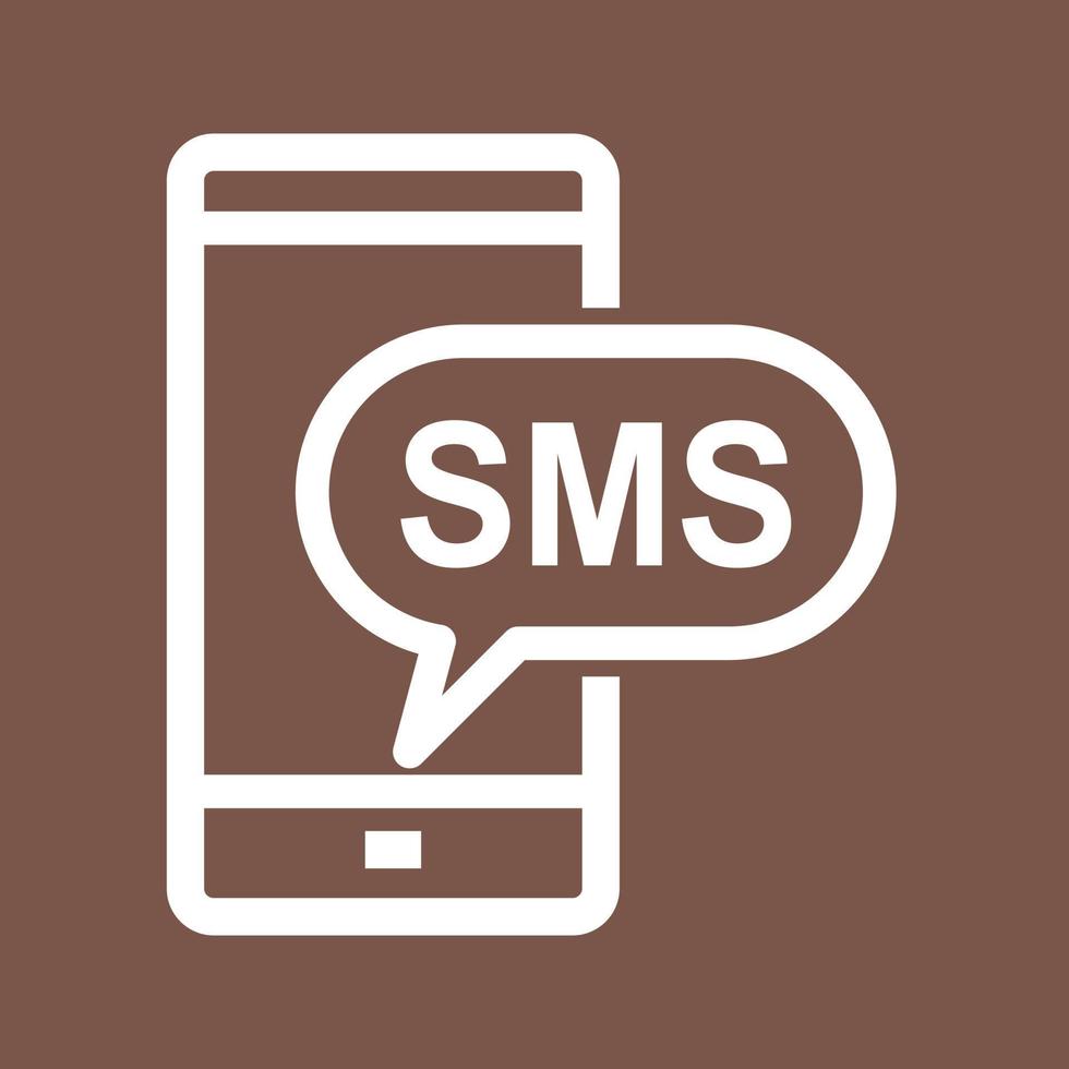 SMS underrättelse linje Färg bakgrund ikon vektor