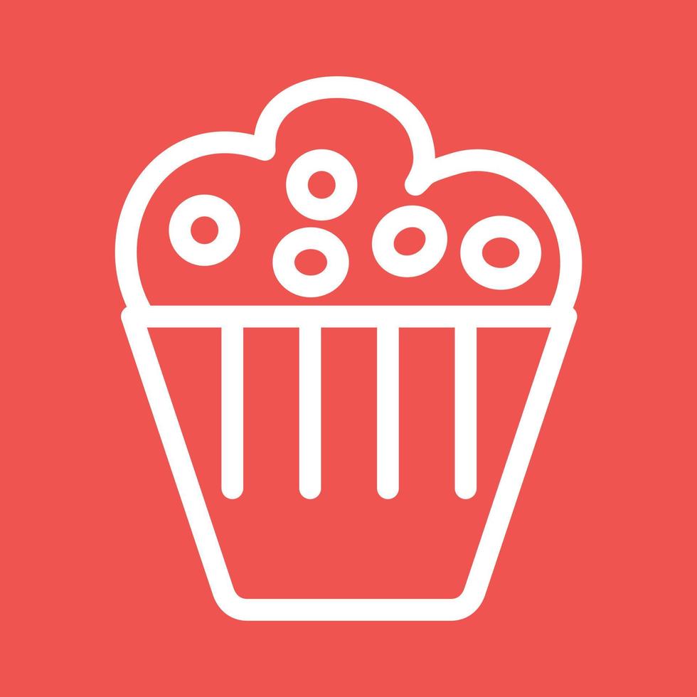 muffin linje Färg bakgrund ikon vektor
