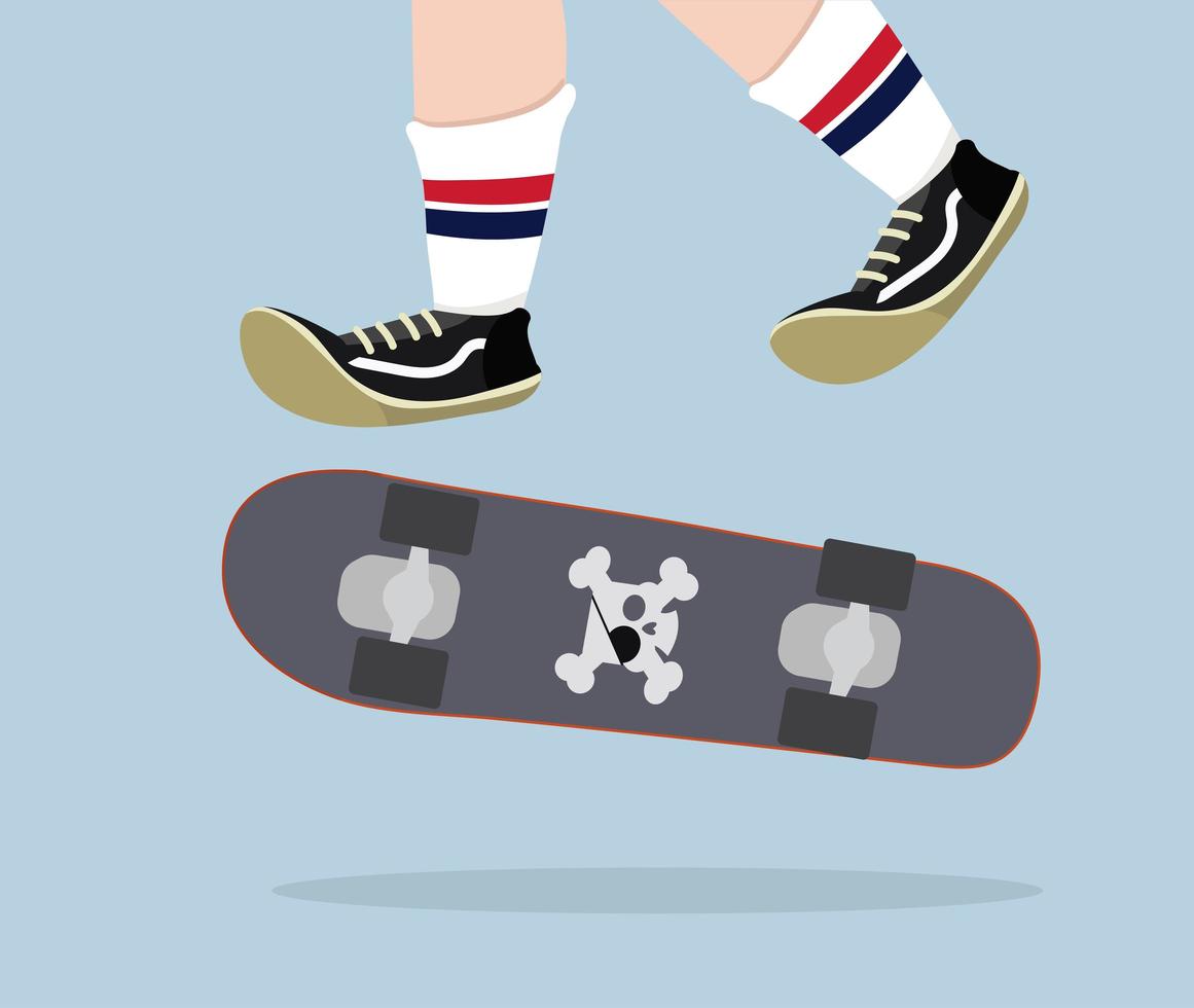 Skateboarder mit Skateboardvektor vektor