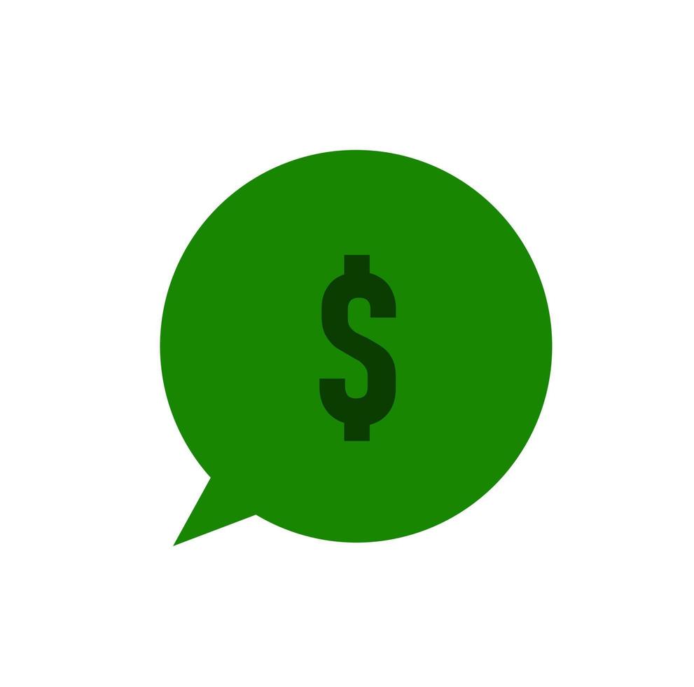 grünes Geld-Icon-Design vektor