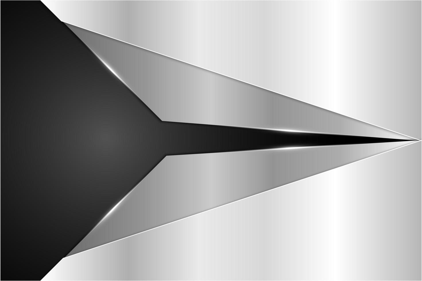 moderner silberner und schwarzer metallischer Hintergrund vektor