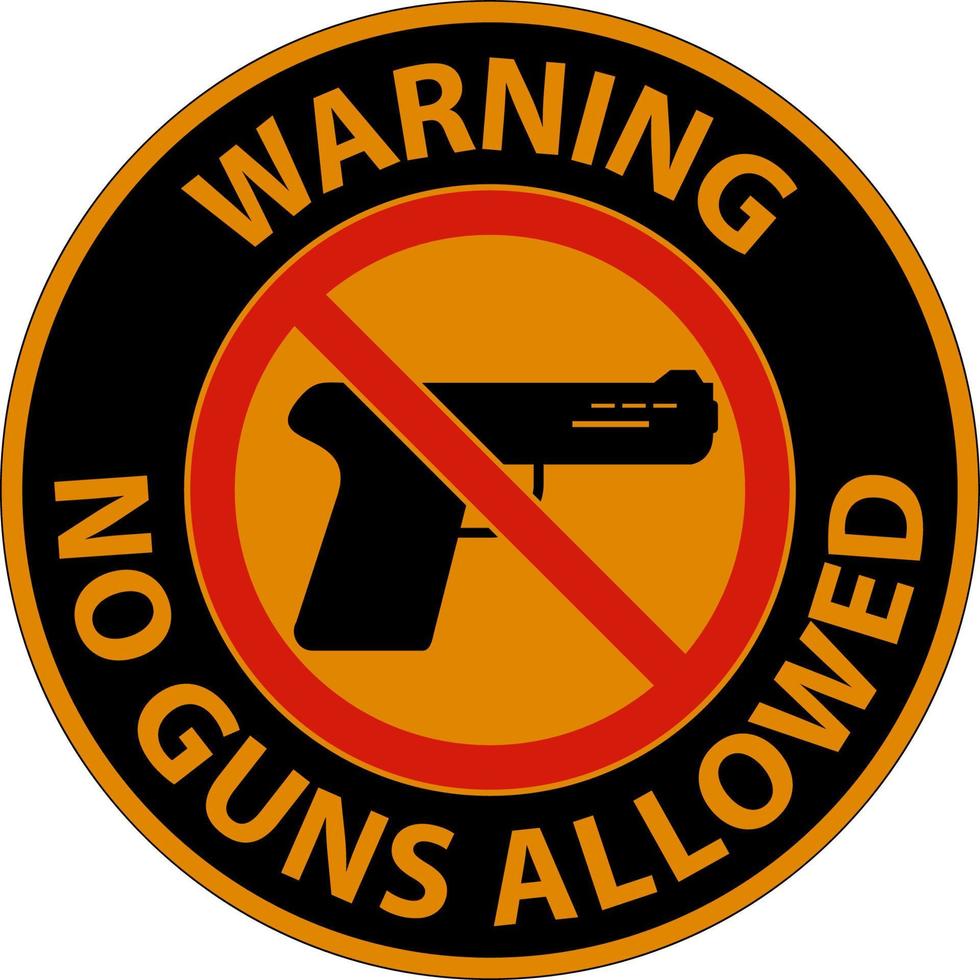 Kein Schild mit Waffenregeln, Warnung, keine Waffen erlaubt vektor