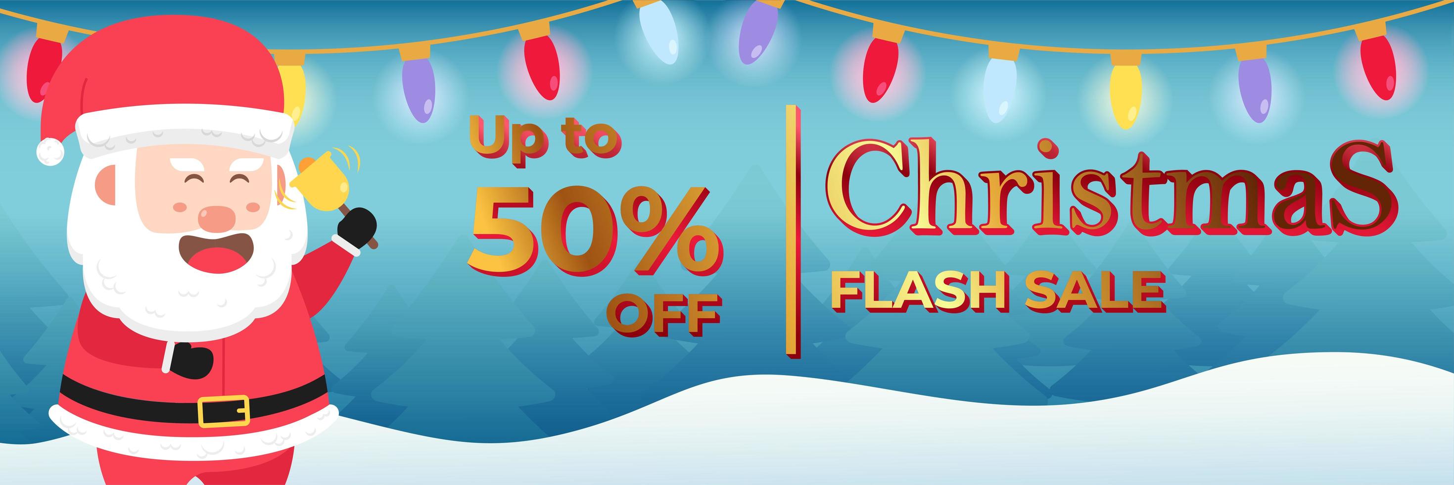 jul banner super flash försäljning upp till 50 procent vektor