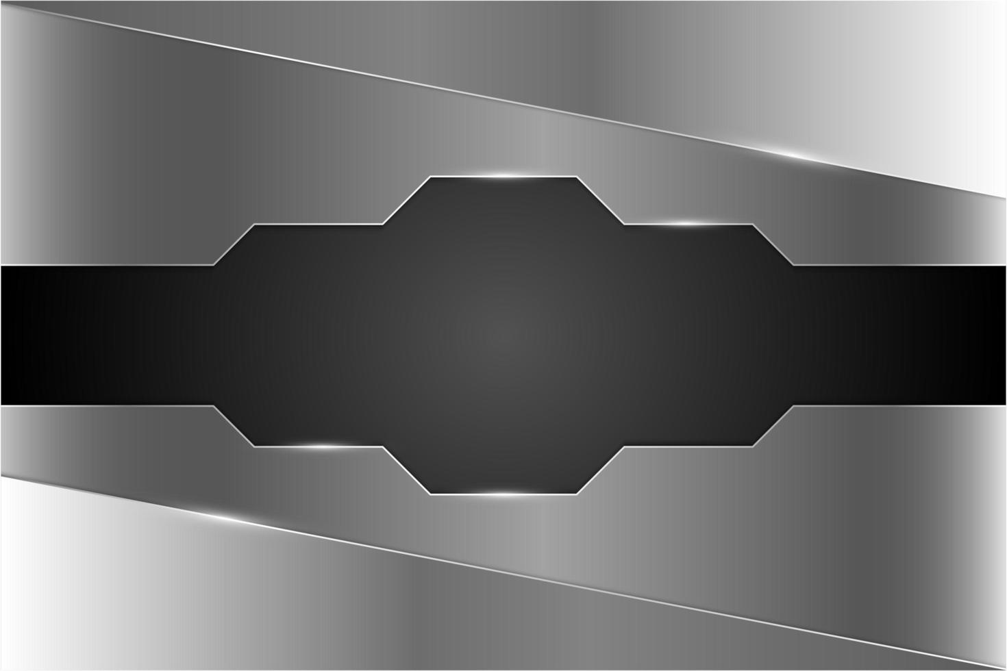 moderner silberner und grauer metallischer Hintergrund vektor