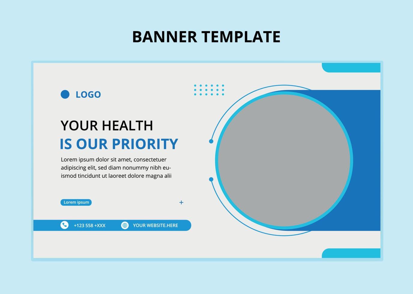 Web-Banner-Vorlage für das medizinische Gesundheitswesen. vektor