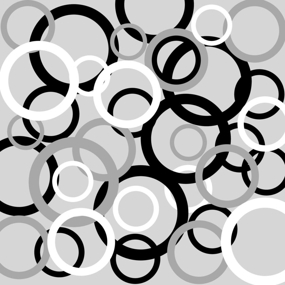 abstrakter Hintergrund mit Kreisen im monochromen freien Design vektor