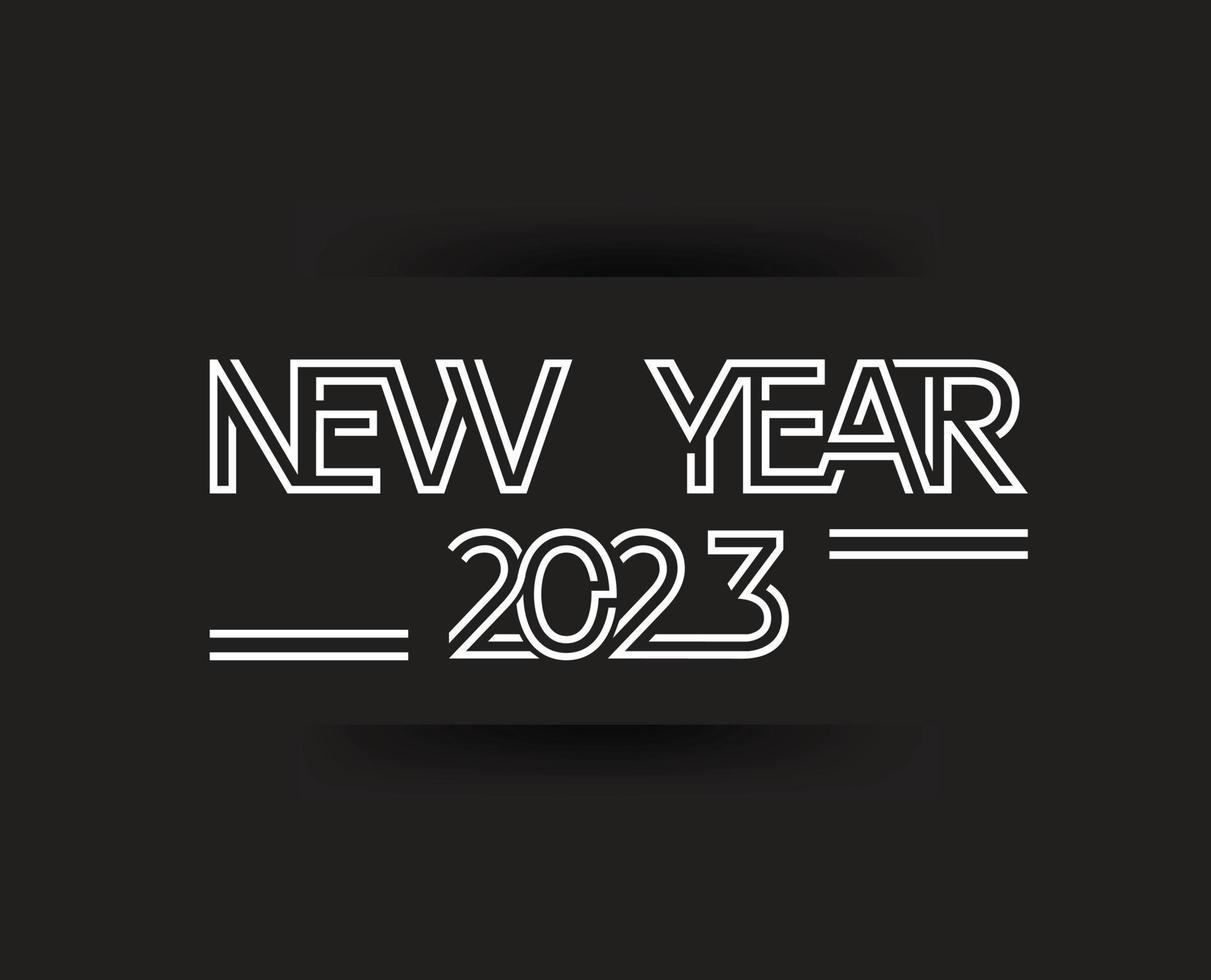 neues jahr 2023 text typografie design muster vektor