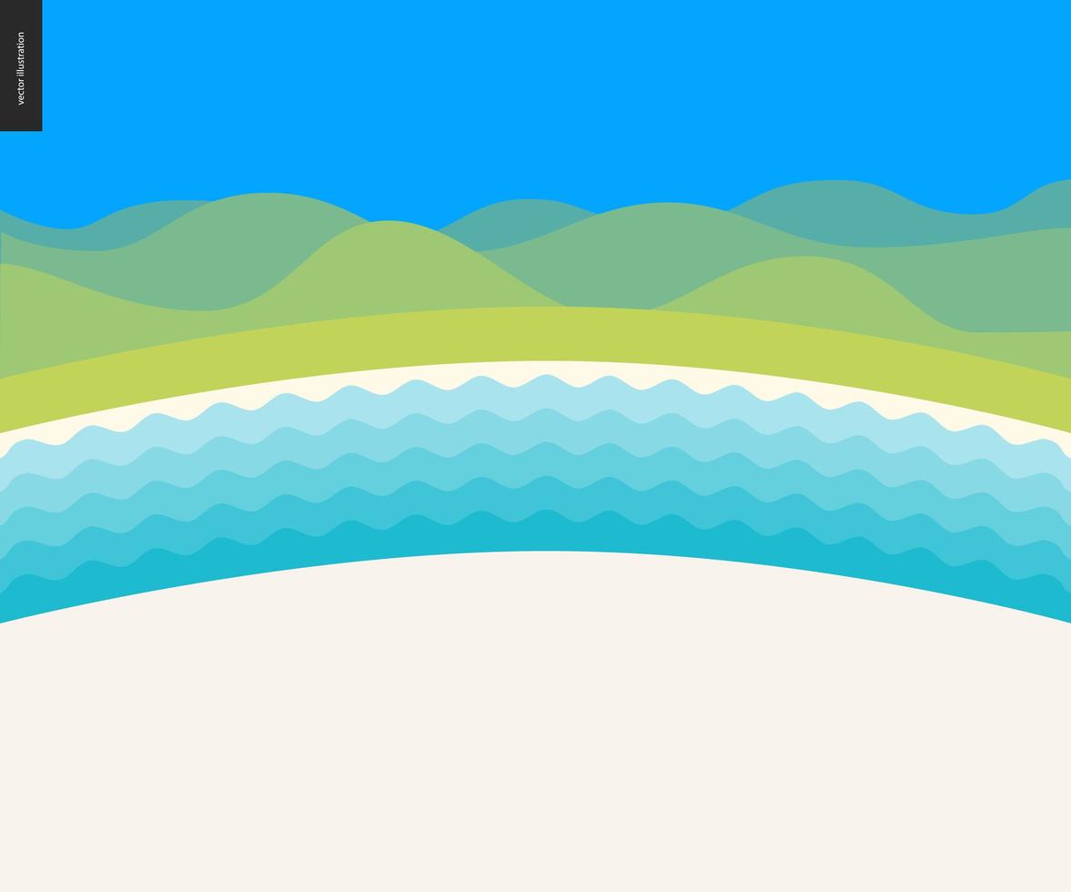 Sommer Strand Landschaft Hintergrund vektor