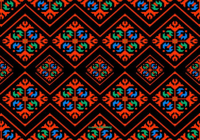 Colorful Dayak Style Pattern Hintergrund vektor