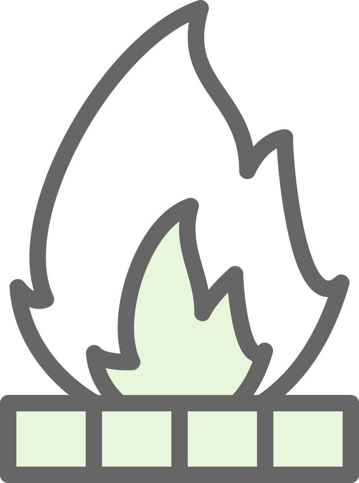 Lagerfeuer-Vektor-Icon-Design vektor