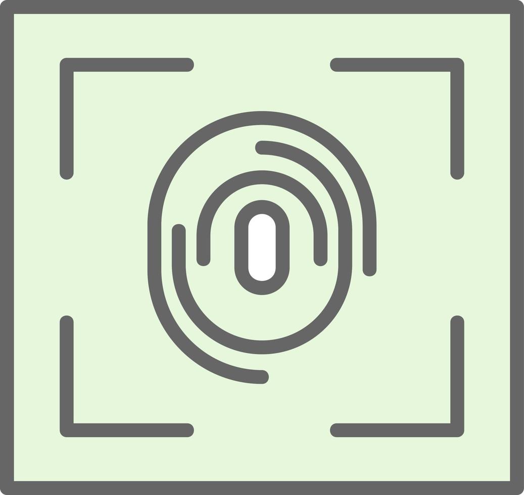 Fingerabdruck-Scanner-Vektor-Icon-Design vektor