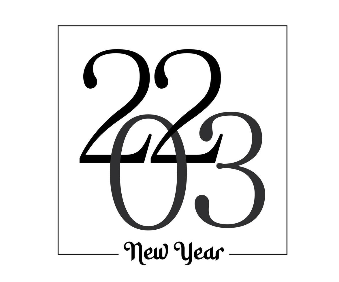 2023 neujahr design.2023 text design vector.greetings vektor