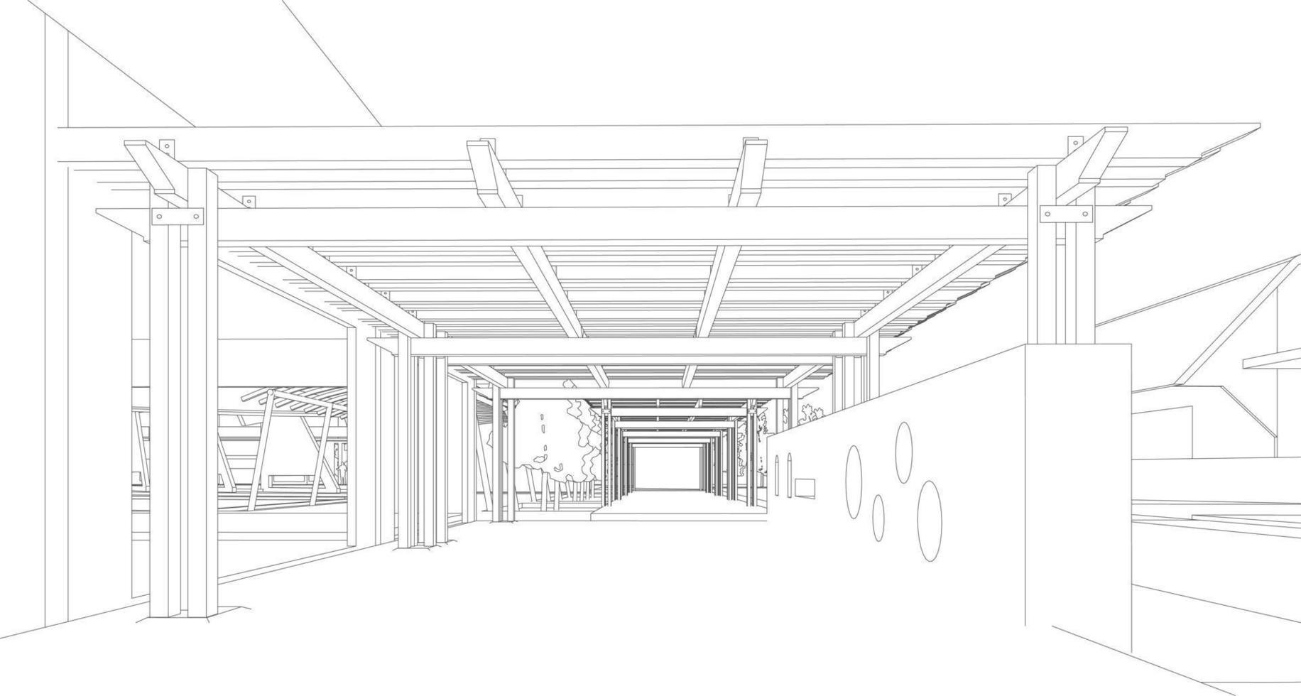 3D-Darstellung des Bauvorhabens vektor