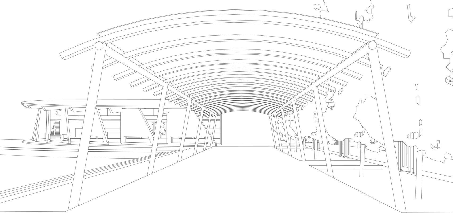 3D-Darstellung des Bauvorhabens vektor