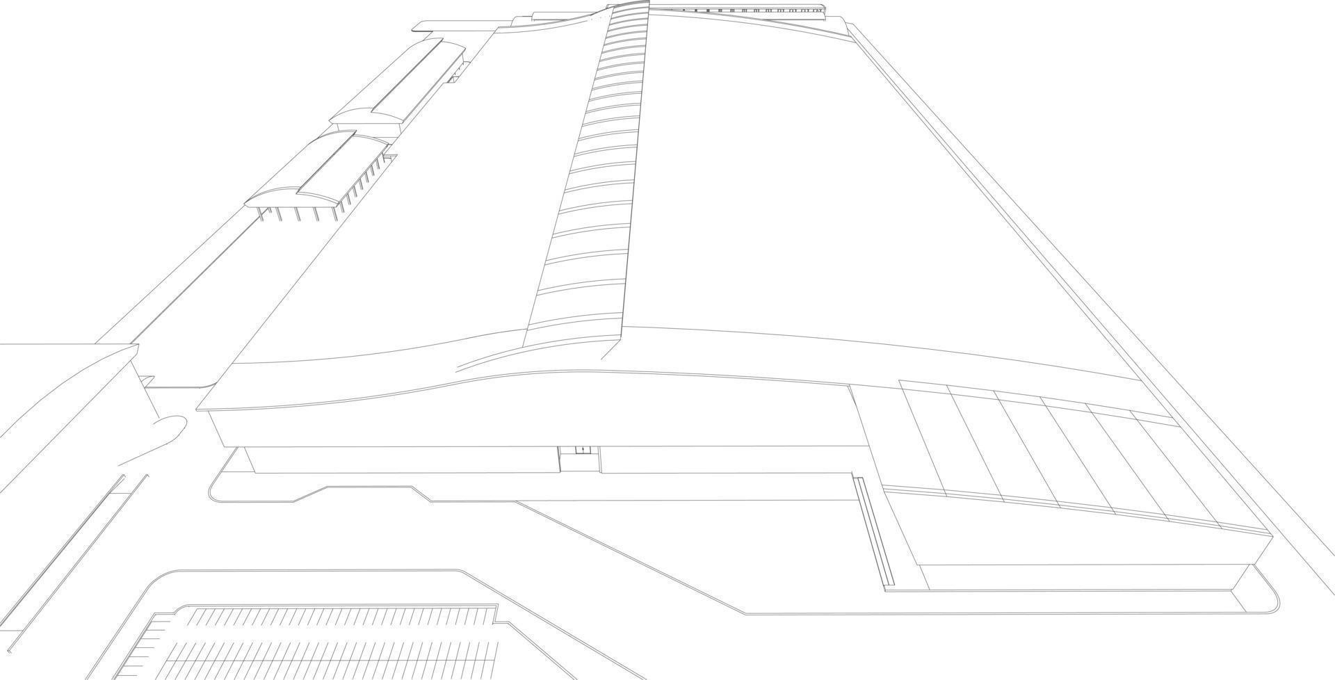 3D-Darstellung des Bauvorhabens vektor