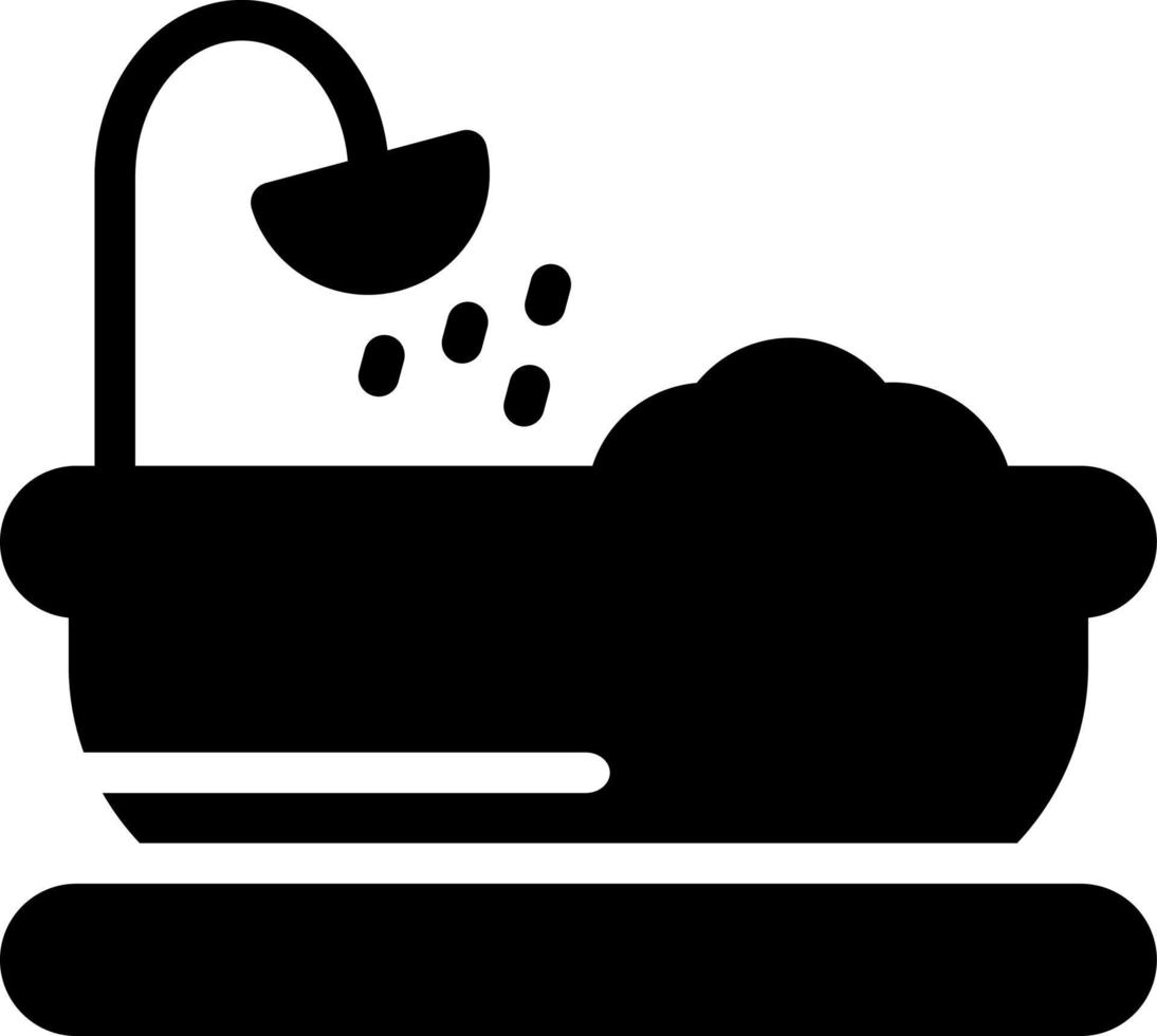 Badewanne-Vektor-Icon-Design vektor