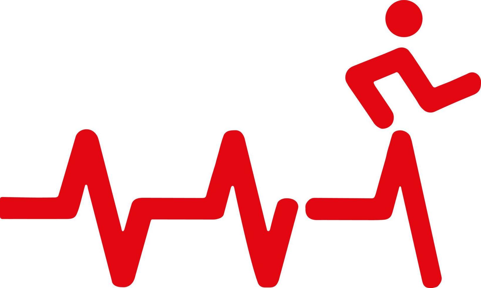 hjärtslag ikon. elektrokardiogram, ecg eller ekg isolerat på vit bakgrund vektor