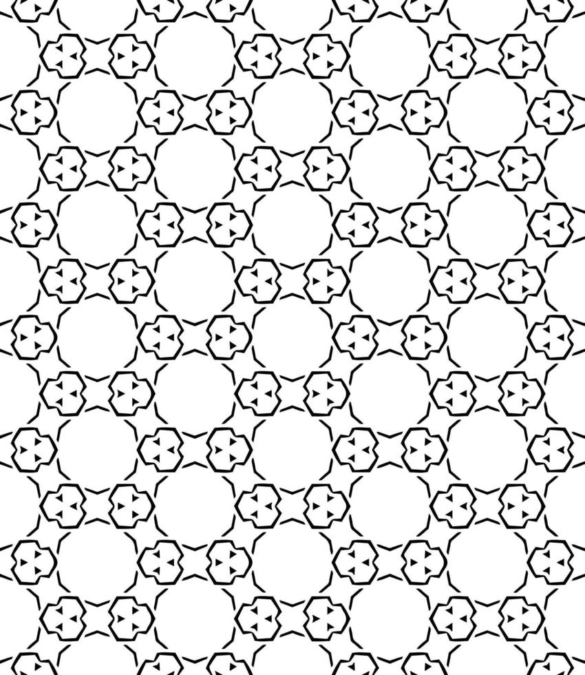 nahtloses abstraktes Schwarzweiss-Muster. Hintergrund und Hintergrund. Ziermuster in Graustufen. vektor