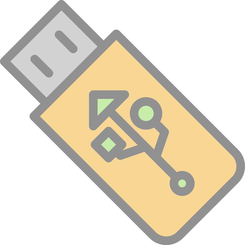 USB-Port-Vektor-Icon-Design vektor