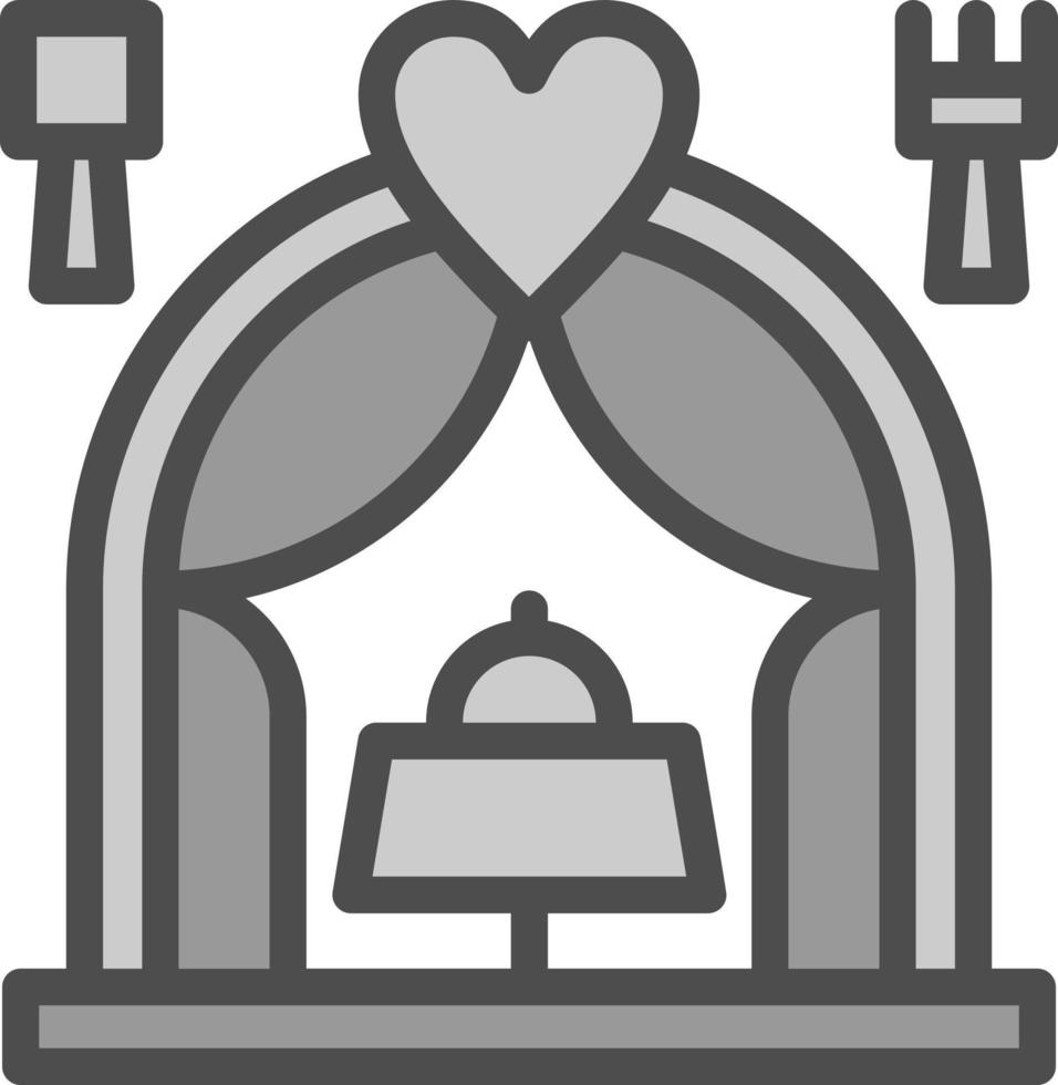 Hochzeitsessen Vektor-Icon-Design vektor