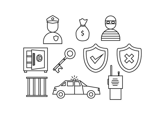 Kostenlose Security Line Icon Vector