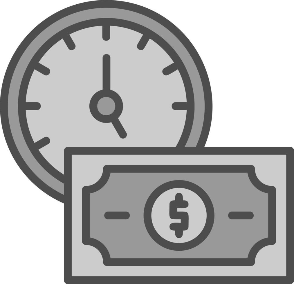 Zeit ist Geld-Vektor-Icon-Design vektor