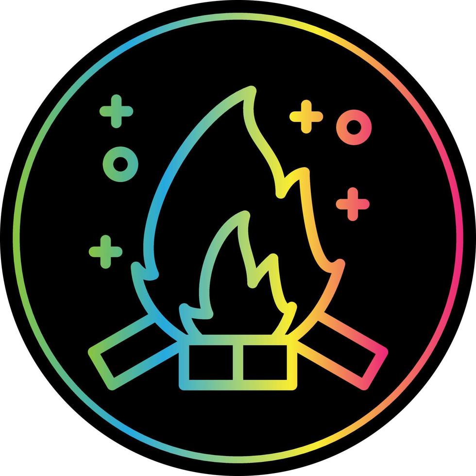 Lagerfeuer-Vektor-Icon-Design vektor