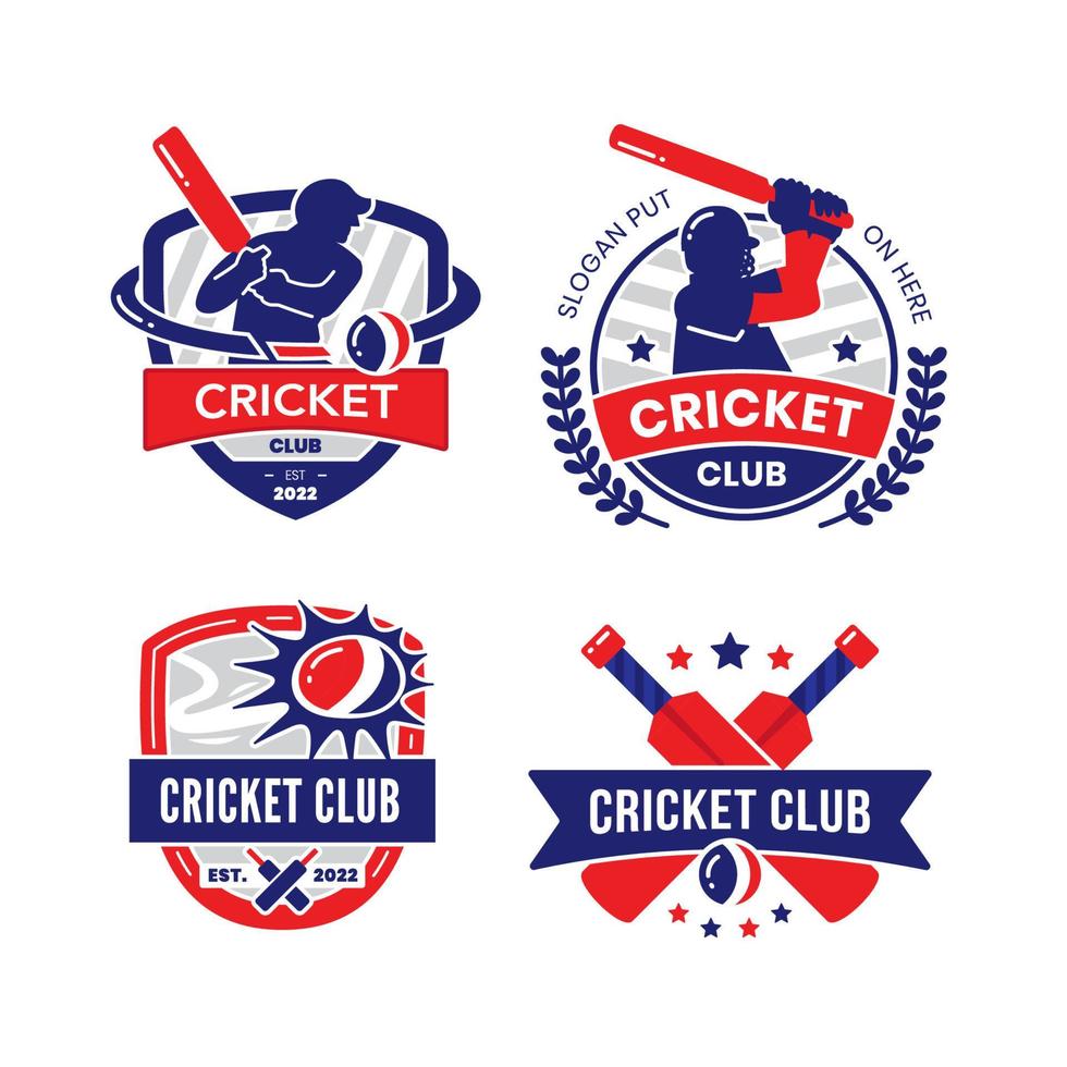 Cricket-Logo-Design vektor