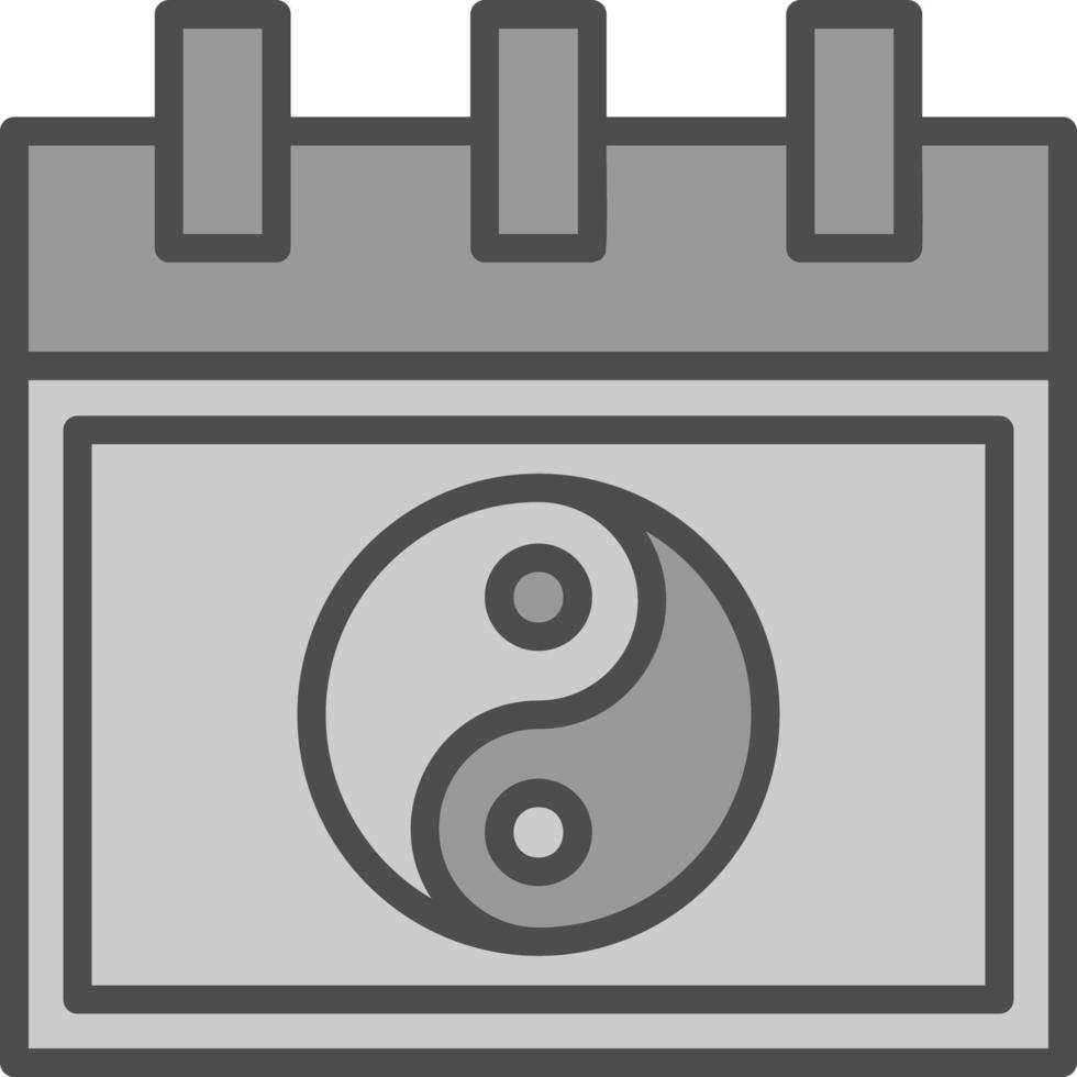 chinesisches Kalender-Vektor-Icon-Design vektor