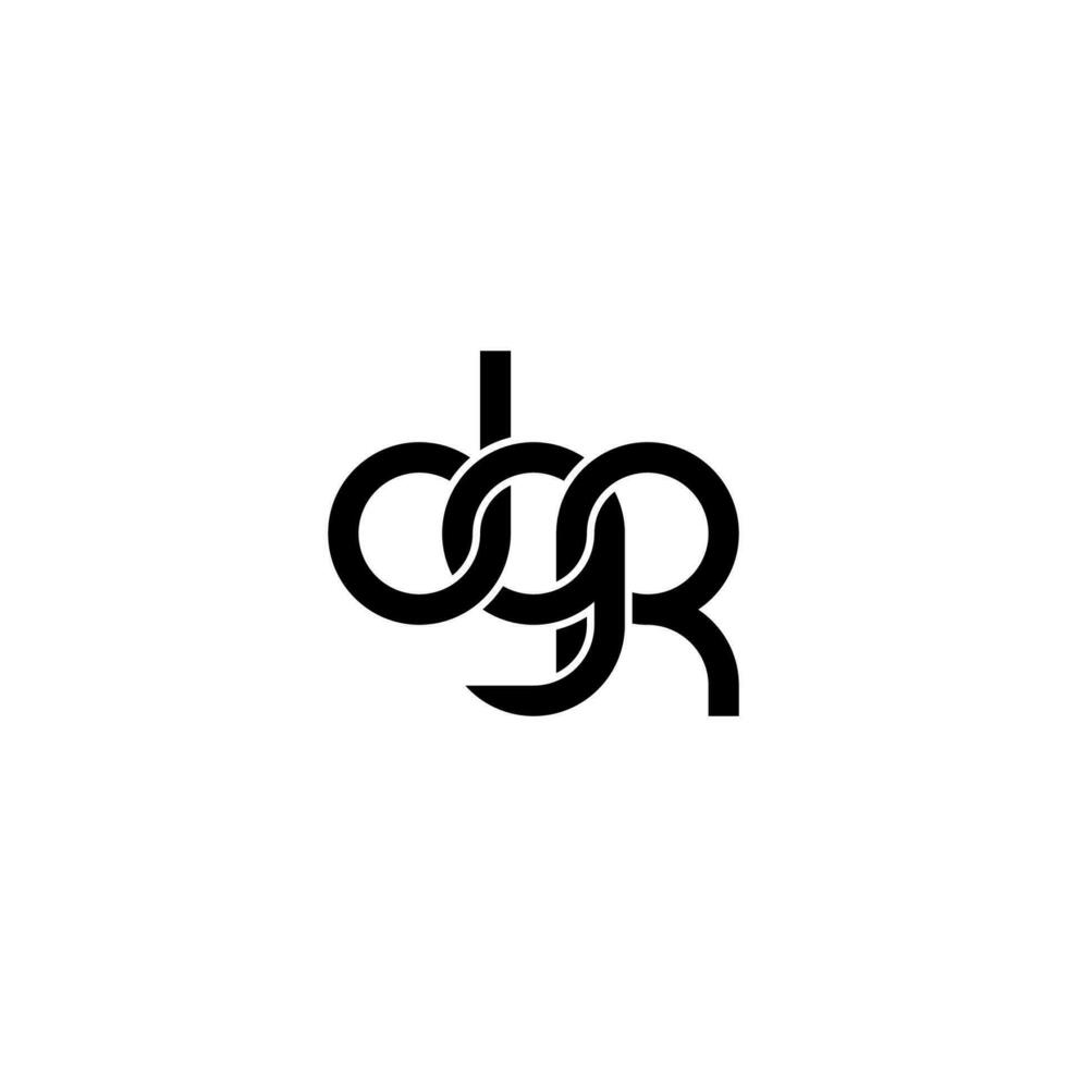 brev dgr logotyp enkel modern rena vektor