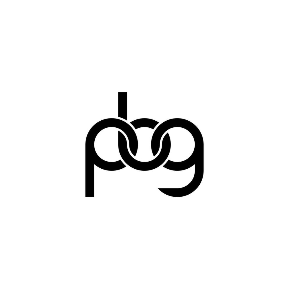 brev pbg logotyp enkel modern rena vektor