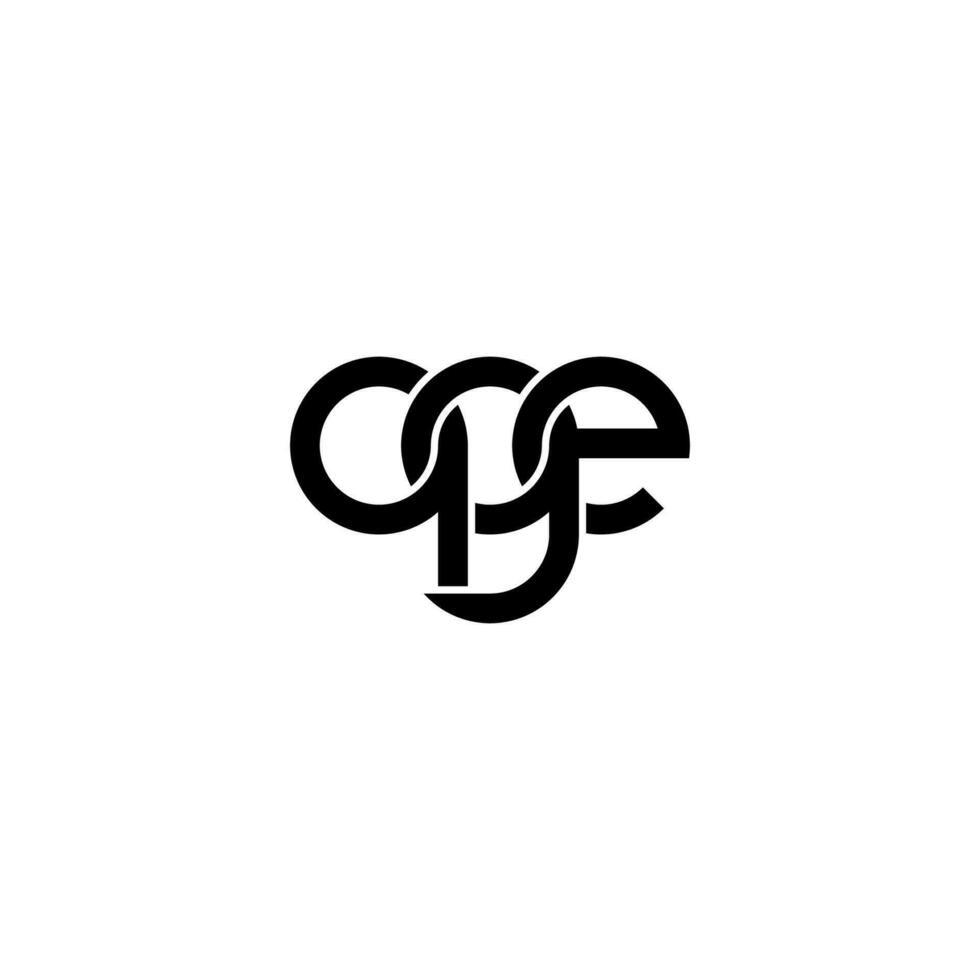 brev qge logotyp enkel modern rena vektor