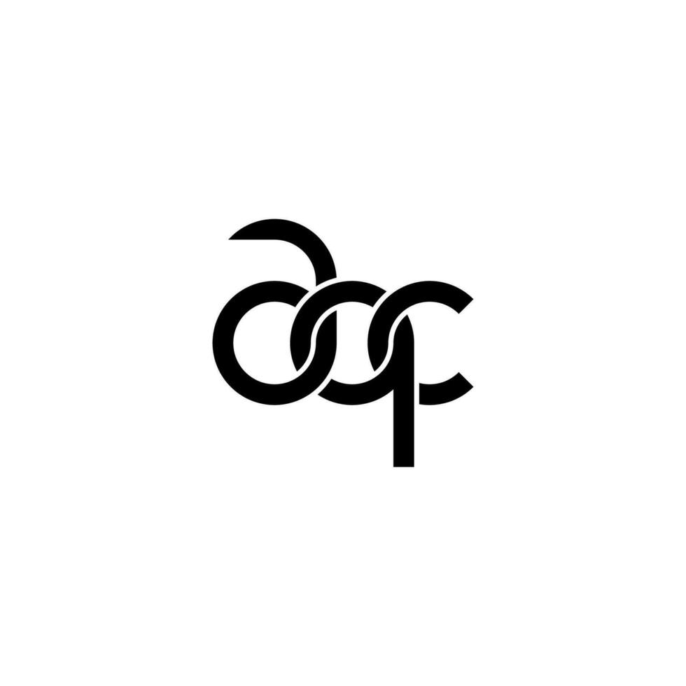 brev aqc logotyp enkel modern rena vektor