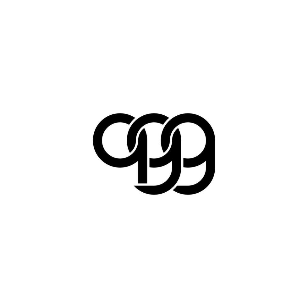 brev qgg logotyp enkel modern rena vektor