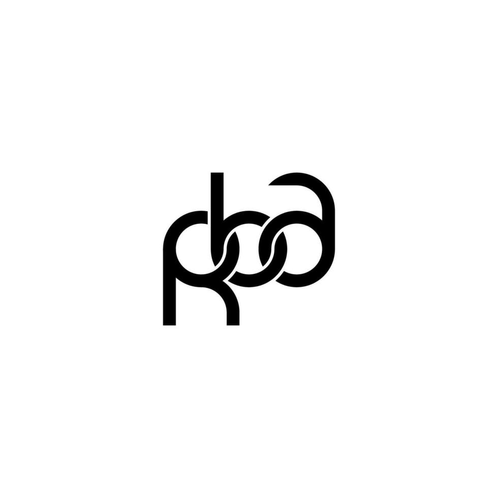 brev rba logotyp enkel modern rena vektor