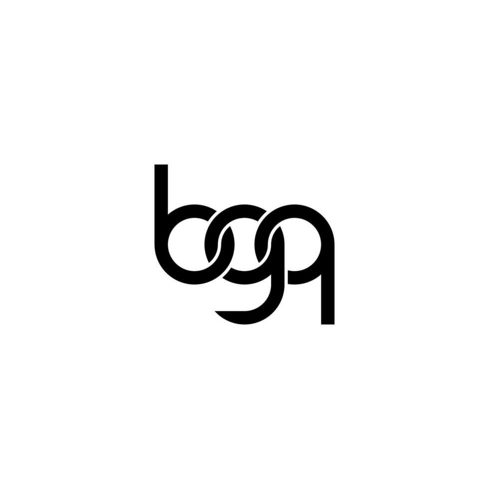 brev bgq logotyp enkel modern rena vektor