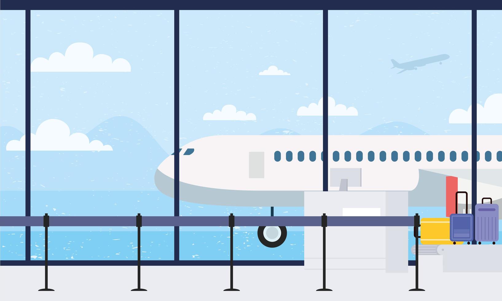 Flughafen Lounge Hintergrund vektor