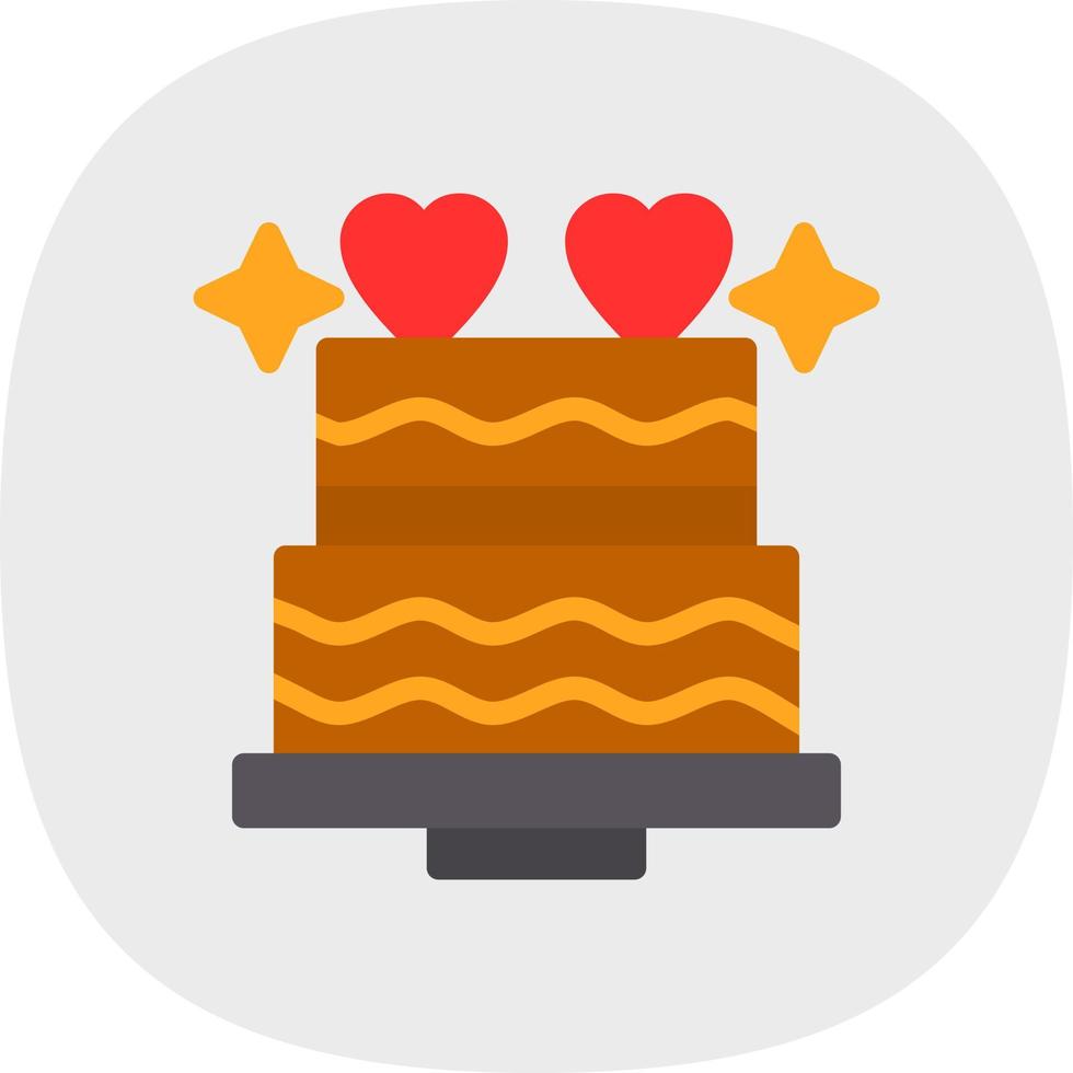 Hochzeitstorte-Vektor-Icon-Design vektor