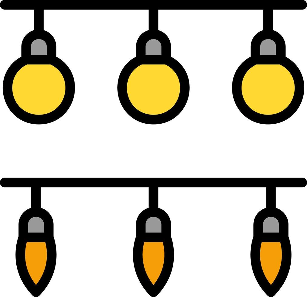 Neujahr beleuchtet Vektor-Icon-Design vektor