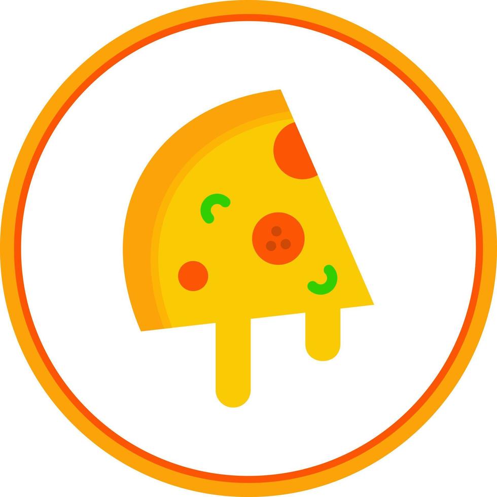 Pizzascheibe Vektor Icon Design