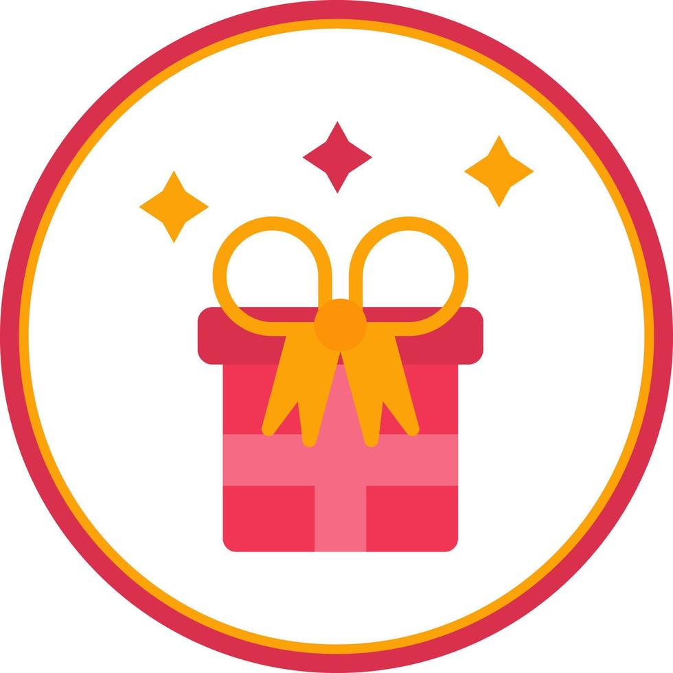 neues Jahr-Geschenk-Vektor-Icon-Design vektor