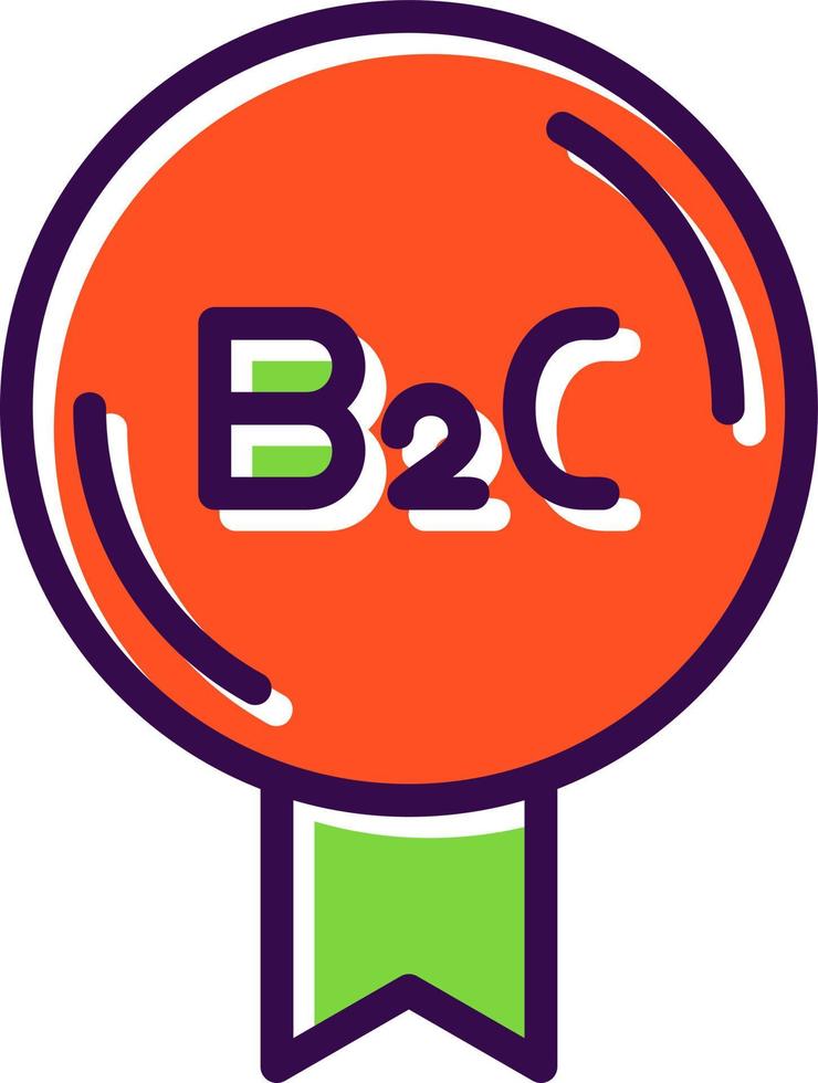 b2c-Vektor-Icon-Design vektor