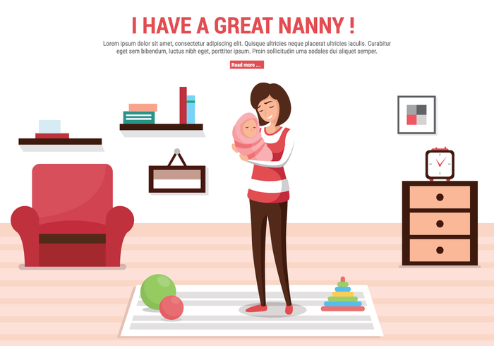Nanny-Vektor-Illustration vektor