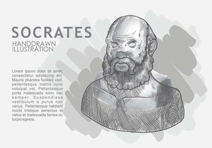 Handdragen Socrates vektor