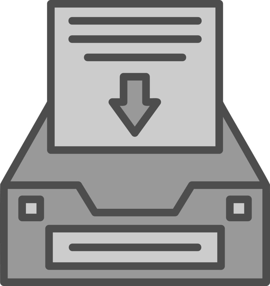Projekt-Posteingang-Vektor-Icon-Design vektor