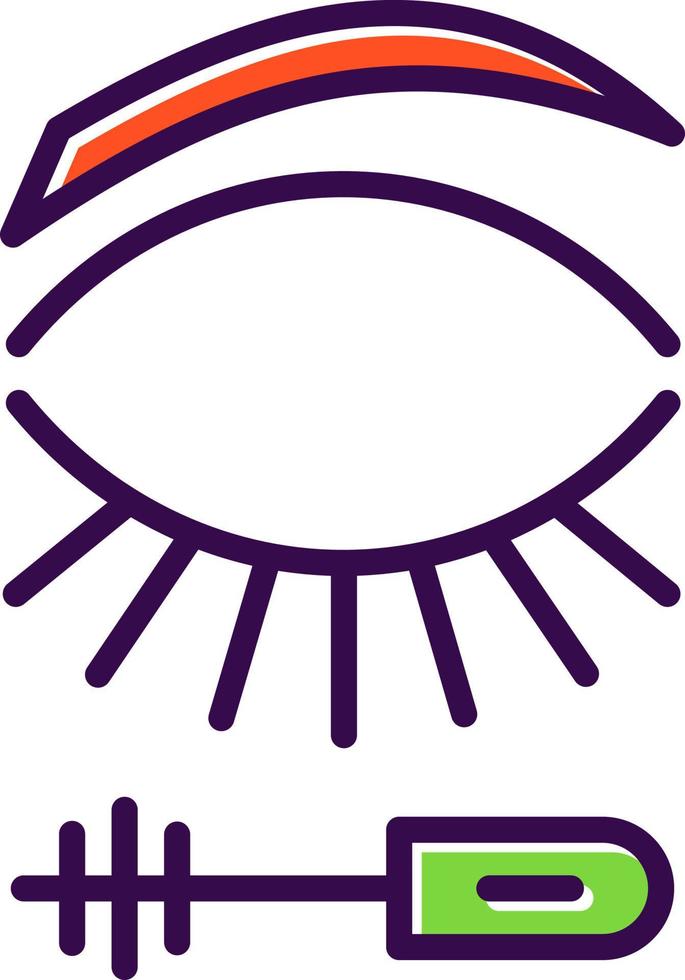 Wimpern-Mascara-Vektor-Icon-Design vektor