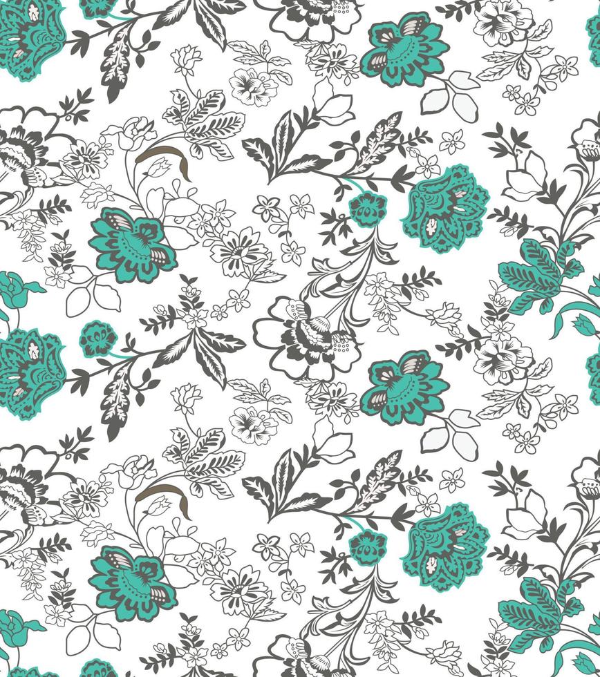 sömlös blommig mönster i vektor.vild blommor, löv, grenar, godis upprepa mönster design set.handgjorda. tapet, tyg eller design av gåva papper. vektor illustration.print för säng sängkläder.