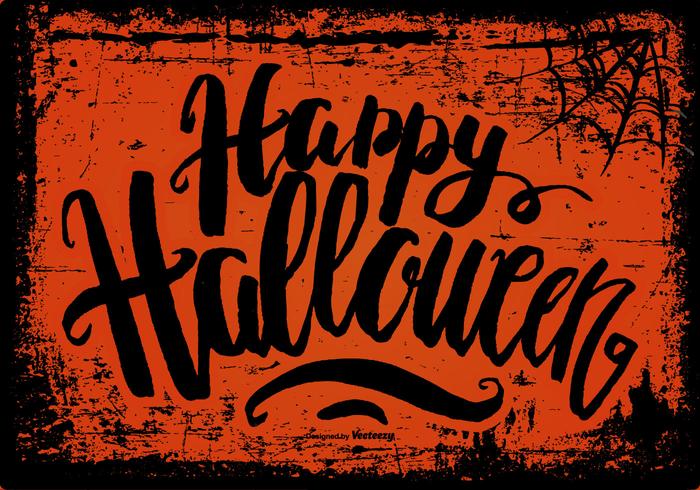Spooky Grunge Happy Halloween Hintergrund vektor