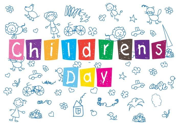 Childrens Day Pattern Hintergrund vektor